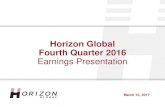 Horizon Global Fourth Quarter 2016 Earnings …investors.horizonglobal.com/sites/horizonglobal.investor...Fourth Quarter 2016 Earnings Presentation March 10, 2017 NYSE: HZN DRIVEN