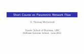 Short Course on Parametric Network Flow - TU Berlin · I Since Max Flow and Min Cut are dual LPs, PFP is just a parametrized LP; either Max Flow with parametrized RHS, or Min Cut
