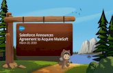 Salesforce Announces Agreement to Acquire MuleSoft · The exchange offer referenced in this communication has not yet commenced. This communication is for informational purposes onl