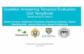 Question Answering Temporal Evaluation (QA TempEval)cs.rochester.edu/~nasrinm/files/slides/tempeval-presentation.pdf · Question Answering Temporal Evaluation (QA TempEval) SemEval