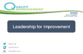 Leadership for improvement - qi.elft.nhs.uk · @ELFT_QI Leadership for improvement. Navina Steven Paul Paul Amar Introducing the ELFT Team. Objectives of the workshop • Explore