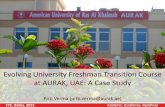 FYE, Dallas, 2015 · 2016-02-03 · FYE, Dallas, 2015 • Provision of quality higher education in the United Arab Emirates began shortly after ... UNIV 100 committee met in Summer
