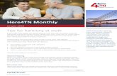 Here4TN Monthly · Here4TN Monthly January 2018 Tips for harmony at work If you’re like many people, you spend nearly as much time with co-workers as you do with family and friends