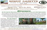 Page 1 of 2 NIWOT GAZETTE › newsletters › 2019AprilNewsletter.pdfdinosaurs of Africa, including work in northern Kenya and Egypt. In North America, Dr. Sertich leads the Laramidia