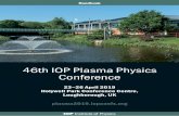 46th IOP Plasma Physics Conference - Eventsforce...To book accommodation at Burleigh Court or the Link Hotel, please email claire.garland@iop.org to check availability. For information