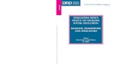 EVALUATING DFID’S POLICY ON TACKLING SOCIAL EXCLUSION ... · social exclusion, ‘Reducing poverty by tackling social exclusion’, published in September 2005. It is intended to