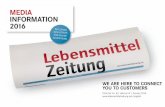 MEDIA INFORMATION 2016 - Lebensmittel Zeitung · 26-27 MEDIA INFORMATION 2016 FORMS OF ADVERTISING NEWSLETTER MAXI-BANNER TOP-NEWS Format: 590 x 200 px Price per week: 3,290.00 ˛