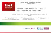 VISUAL VARIABLES IN UML: A FIRST EMPIRICAL ASSESSMENT · [4] Bertin, J. Semiology of graphics: diagrams, networks, maps. Semiology of graphics: A set of 7 visual variables + objective
