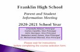 Franklin High Schoolfrhs.egusd.net/UserFiles/Servers/Server_186815/File... · Franklin High School Parent and Student Information Meeting 2020-2021 School Year Please wait for instructions