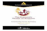 The Economic Health of Business · 4/21/2017  · The Economic Health of Business: A Regional Summit 4 Shared Issues/Shared Solutions Members of the Planning Committee identified
