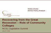 Recovering from the Great Recession Role of Community Colleges › documents › educ › choitz.pdf · Recovering from the Great Recession –Role of Community Colleges NCSL Legislative
