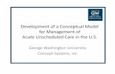 of a Model for Management of Acute Unscheduled Care in the ... · GW Office for Clinical Practice Innovation Acute Care System Demand Setting Choice Acute Care Services Delivery Acute