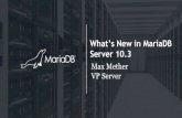 What’s New in MariaDB Server 10 · Enhancements from MySQL InnoDB 5.7 Enable InnoDB NUMA interleave for InnoDB. LAYOUT Title Only ... Optimizer Enhancements ... PowerPoint Default