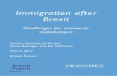 Immigration after Brexit - Fragomen Worldwide · ‘National Conversation on immigration’1 with the public (of which British Future is a co-organiser) in another 60 locations. A