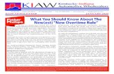 KIAW Kentucky-Indiana Automotive Wholesalers 01 KIAW.pdf · been labeled the “new overtime rule.” These changes to took effect on January 1, 2020. This “new” overtime rule
