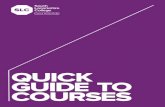 QUICK GUIDE TO COURSES€¦ · Here’s a quick guide to our full and part-time (day and evening) courses. If you see a course you like, visit for the most up-to-date course details,
