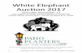 White Elephant Auction 2017 · • Grey Line Tours “Original ocktail Tour” for 2 • Pat O’rien’s $50 gift certificate • $210 Retail Value Sponsors: Grey Line New Orleans,