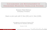 Localization and Entanglement in Disordered Harmonic ...houssam/pdf/Talks/Hossam-SCGP1… · Localization and Entanglement in Disordered Harmonic Oscillator Systems Houssam Abdul-Rahman