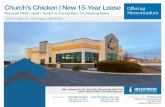 Church’s Chicken | New 15-Year Lease Offering Absolute NNN ...€¦ · Lease Type Absolute NNN Single-Tenant Absolute Net-Lease Church’s Chicken New 15-year lease signed in 2020