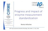 Progress and impact of enzyme measurement …...Definition of Enzyme Catalytic Activity An enzyme measurand cannot be described only by kind of quantity, name of enzyme and of system,