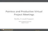 Painless and Productive Virtual Project Meetings · Painless and Productive Virtual Project Meetings Really, it could happen PMI-Chicagoland 6/11/14 Wayne Turmel . Our Time Together