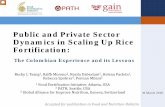 Public and Private Sector Dynamics in Scaling Up …ffinetwork.org › implement › documents › Colombia_rice_lessons...Global Alliance for Improve Nutrition, Geneva, Switzerland