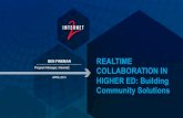 BEN FINEMAN REALTIME COLLABORATION IN …...2015/05/05  · CONTENTS REALTIME COLLABORATION IN HIGHER ED: Building Community Solutions 8.0 ARCHITECTING VOIP SERVICES 9.0 GLOBAL COLLABORATION