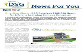 One Step Closer: DSG Receives $100,000 Grant for Lifelong ... News For You June 2020.pdf · What is your role at DSG? My primary role is to provide occupa - tional therapy (OT) services