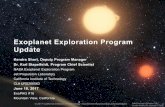 Exoplanet Exploration Program Update · –Peter Plavchan: develop the science case for space PRV mission. –Sara Seager: update starshade rendezvous mission concept. • The ExEP