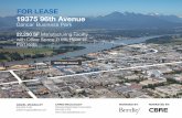 FOR LEASE 19375 96th Avenue · Pitt Meadows, and Port Coquitlam making it an Industrial Hub in the Lower Mainland. Cancar Business Park spans over 29 acres and provides excellent