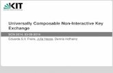 Universally Composable Non-Interactive Key Exchange › fileadmin › User › Hesse › nikeSCN.pdf · Universally Composable Non-Interactive Key Exchange SCN 2014, 03-09-2014 Eduarda