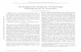 An Empirical Analysis of Earnings Management in Australia · 2017-05-05 · earnings management. Section 3 develops the research design 3 Australian studies encompassing a broad scope