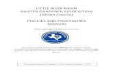 LITTLE RIVER BASIN MASTER GARDENER ASSOCIATION (Milam ... · Little River Basin Master Gardener Association Policy and Procedures Manual (approved February 21, 2018; updated September