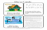 Du’a Cards - WordPress.com › ... · What to say before and after it rains What to say when Leaving the restroom When it rains: ‘O Allah, may it be a beneficial rain cloud.’