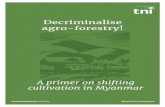 Decriminalise agro-forestry! - Transnational Institute · “Shifting cultivation is our cultural tradition, and it is sustainable. Shifting cultivation is the mother of agriculture.