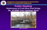 Montgomery County Department of Transportation Division …...Montgomery County Department of Transportation Barry Fuss Bridge Program Manager 240-777-7261 Brian Copley Project Manager