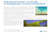 REDUCING YOUR CARBON FOOTPRINT...Beyond reducing carbon emissions, wind and solar energy are cata-lysts for long-term investment, tax revenue, purchasing, and employment. REDUCING