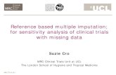 Reference based multiple imputation; for sensitivity analysis of … · 2016-10-14 · Reference based multiple imputation; for sensitivity analysis of clinical trials with missing