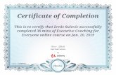 Certificate of Completion This is to certify that Ernie ... · Udemy certificate no UC-WM7RVSTK certificate "de.my/UC-WM7RVSTK . Created Date: 1/20/2019 7:35:50 PM ...