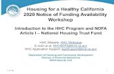 Housing for a Healthy California 2020 Notice of …...2020/03/19  · Housing for a Healthy California 2020 Notice of Funding Availability Workshop Introduction to the HHC Program