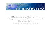 Bloomsburg University Department of Chemistry ... · • Pugh: Bloomsburg University - 2016 Henry Carver Margin of Excellence Grant entitled: “Complete Mitochondrial DNA Sequencing