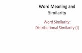 Word Similarity: Distributional Similarity (I) Intuition of distributional word similarity â€¢ Nidaexample: