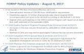 FORHP Policy Updates – August 9, 2017 › sites › default › files... · FORHP Policy Updates – August 9, 2017 • FY18 Inpatient PPS Rule Finalized (Effective 10/1/17) •