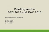 Briefing on the BEC 2015 and EAC 2015 - .hk 2015 and... · 1. Lighting Installation 2. Electrical Installation 3. Air-conditioning Installation 4. Lift and Escalator Installation