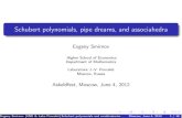 Schubert polynomials, pipe dreams, and associahedra smirnoff/slides/ Schubert varieties and Schubert