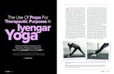 Yoga Iyengar - Marla Apt › ... › MarlaApt-Props-In-Iyengar-Yoga.pdf · 62 63 Yoga is by definition therapeutic. In the Yoga Sutras of Patañjali, it is stated that: Yoga not only