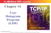 Chapter 14 User Datagram Program (UDP)ksuweb.kennesaw.edu/.../cs4500/slides_TCPIP/Ch14.pdfTCP/IP Protocol Suite 14 Figure 14.4 shows the checksum calculation for a very small user