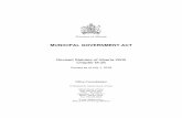 MUNICIPAL GOVERNMENT ACT - Lethbridge...Regulations The following is a list of the regulations made under the Municipal Government Act that are filed as Alberta Regulations under the