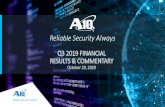 Reliable Security Always...Reliable Security Always™ ... our focus on business optimization and overall profitability, including through a reductionin force, our pursuit of potential