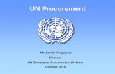 UN Procurement - aicep Portugal Global · Major Items procured by the UN procurement system Goods Food Pharmaceutical Supplies Vehicles Computers and Software Shelter and Housing